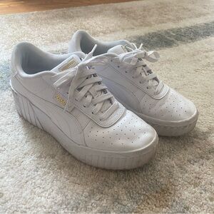 Women’s Puma Cali Wedge Sneaker Size 8 -White